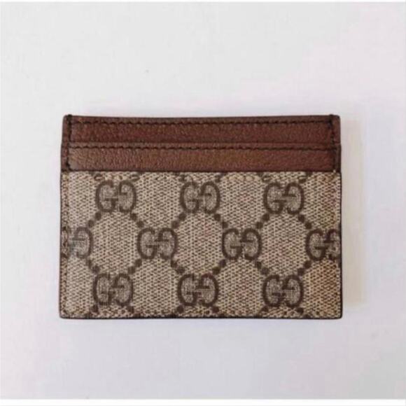 Gucci GG Supreme Monogram Web Ophidia Playing Card Case  GUCCI Ophidia GG logo leather card holder case